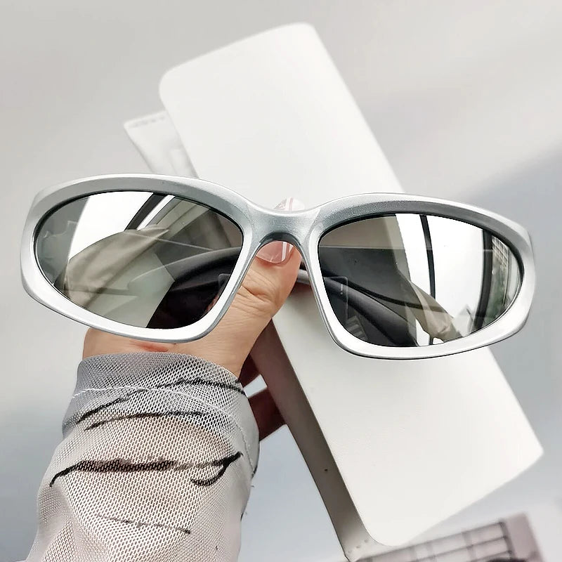Óculos de Sol moda rave espelhado, Várias cores- Estiloso e confortável 2024